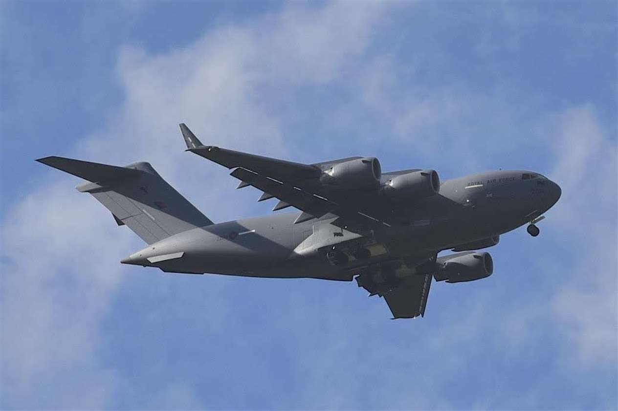 The C-17 Globemaster III over Uffington