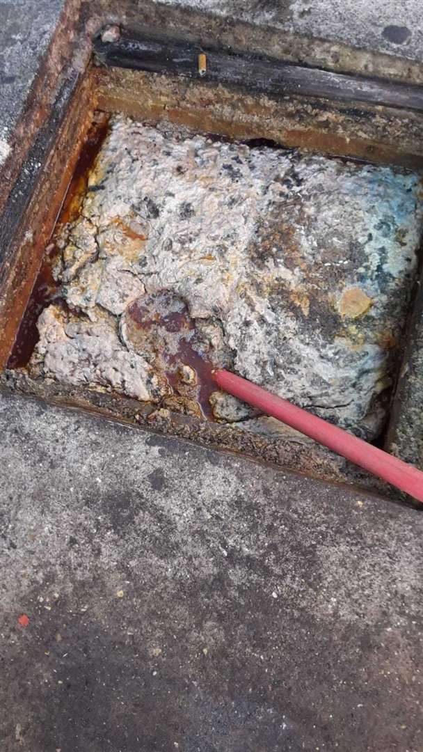 Anglian Water has shared these pictures of fat blocking manholes in Spalding, Peterborough, Sleaford and Woodbridge (37140352)