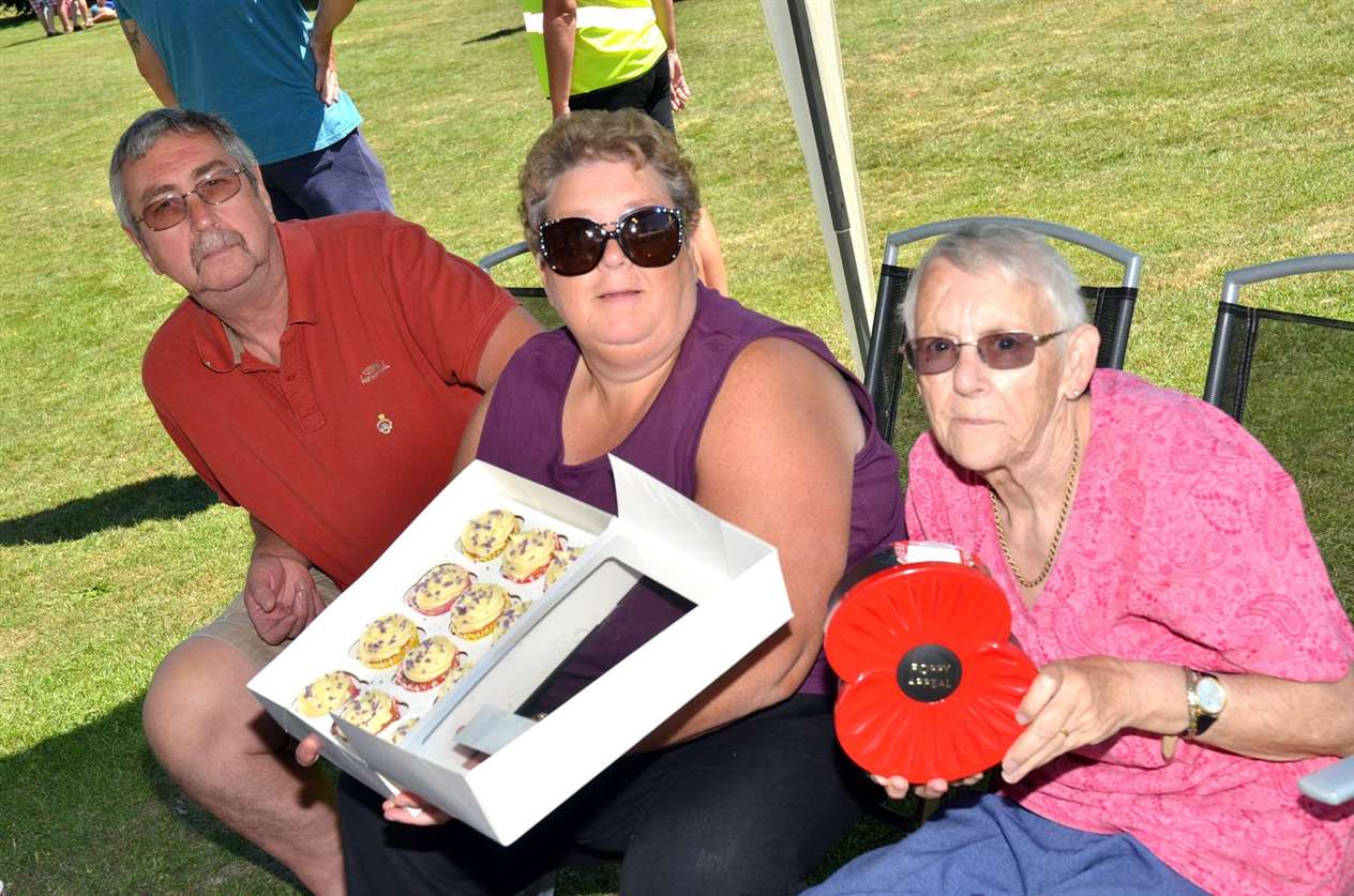 Holbeach St Marks RBL's stand with Graham Hendsley, Jeanette Newell and Margaret Gregory. Photo: 010718118SG.