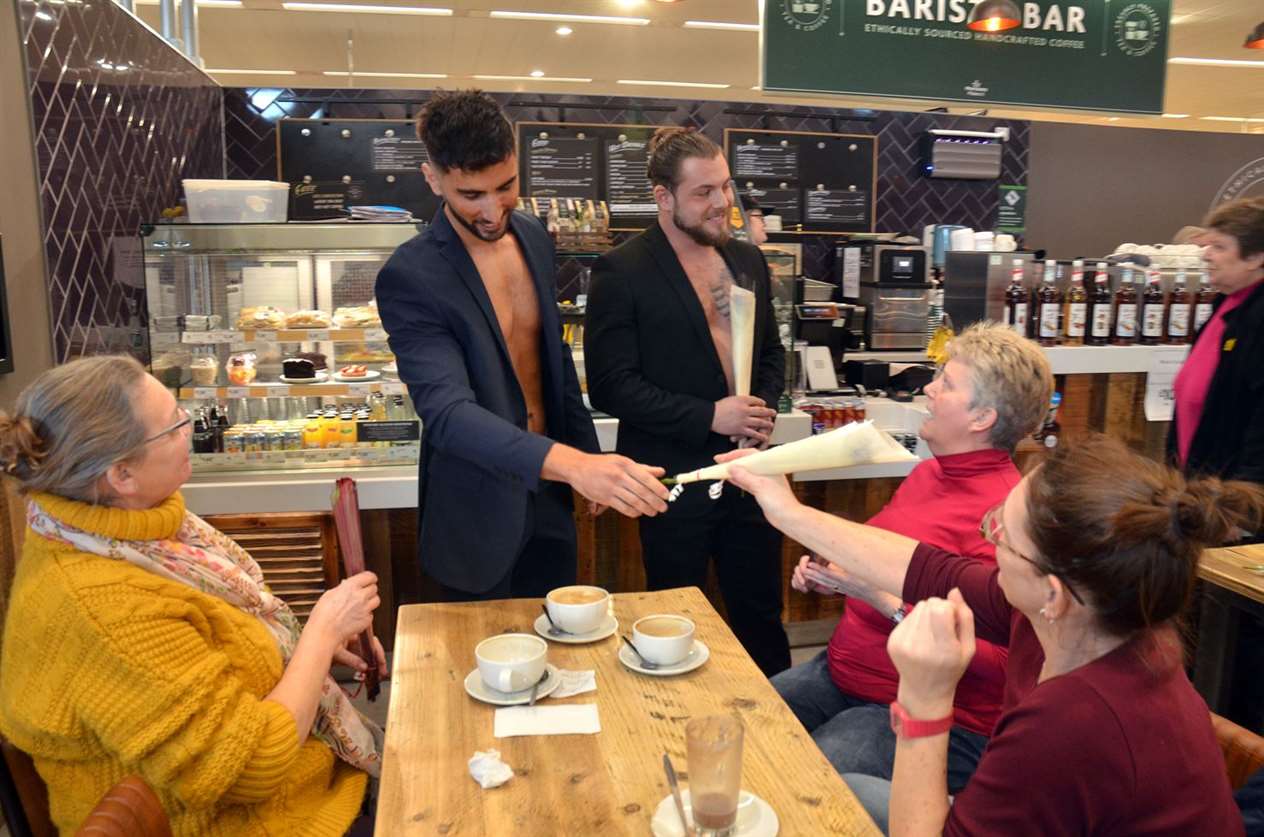 The hunks went down well with customers ...