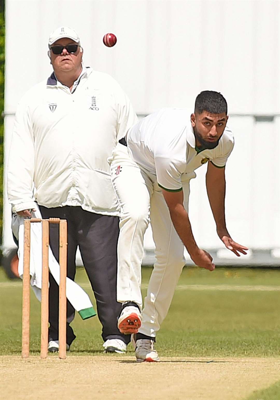 First team bowler Atif Sheikh.