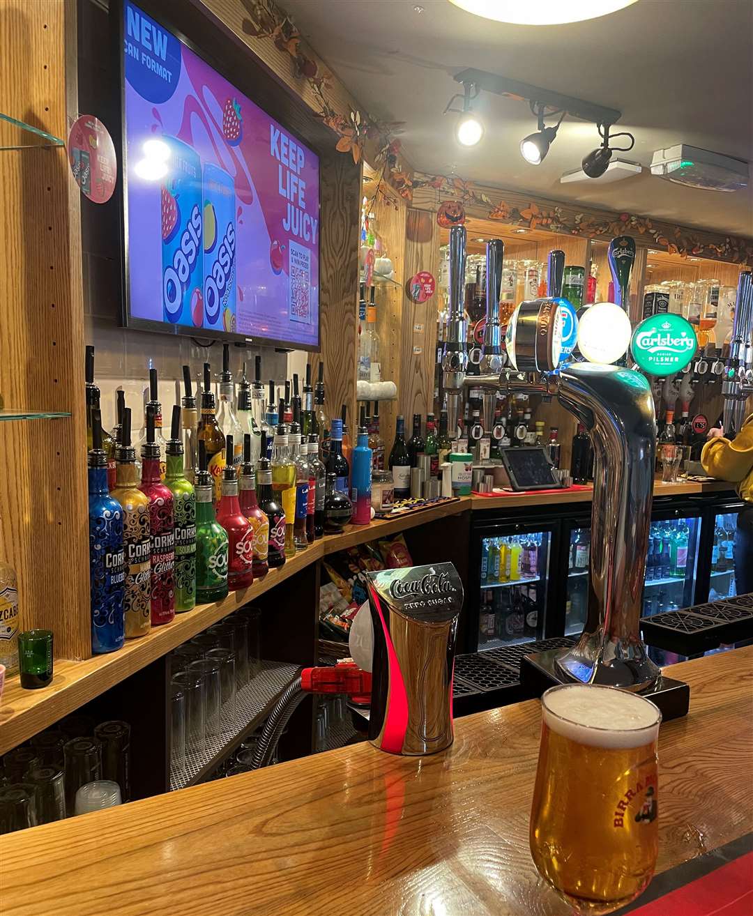 My Moretti at the bright bar