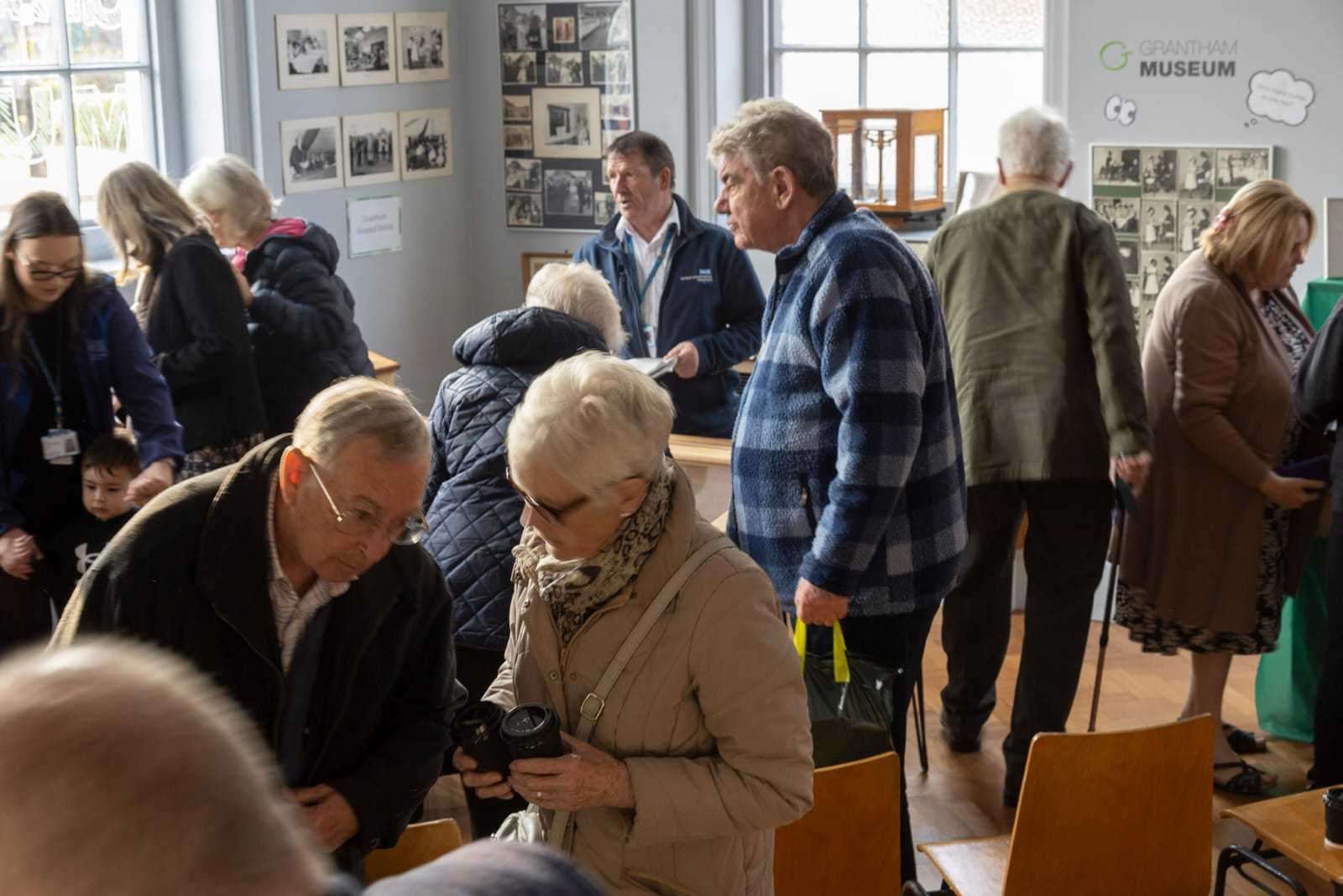 People at the opening of the exhibition