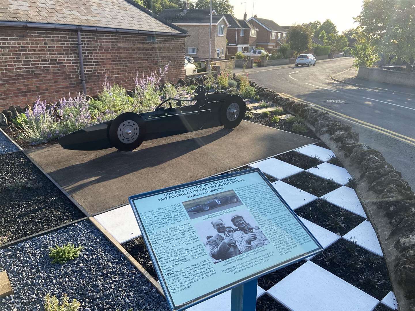 Passers-by can learn more about Bourne's motor racing heritage. Photo: Iliffe Media