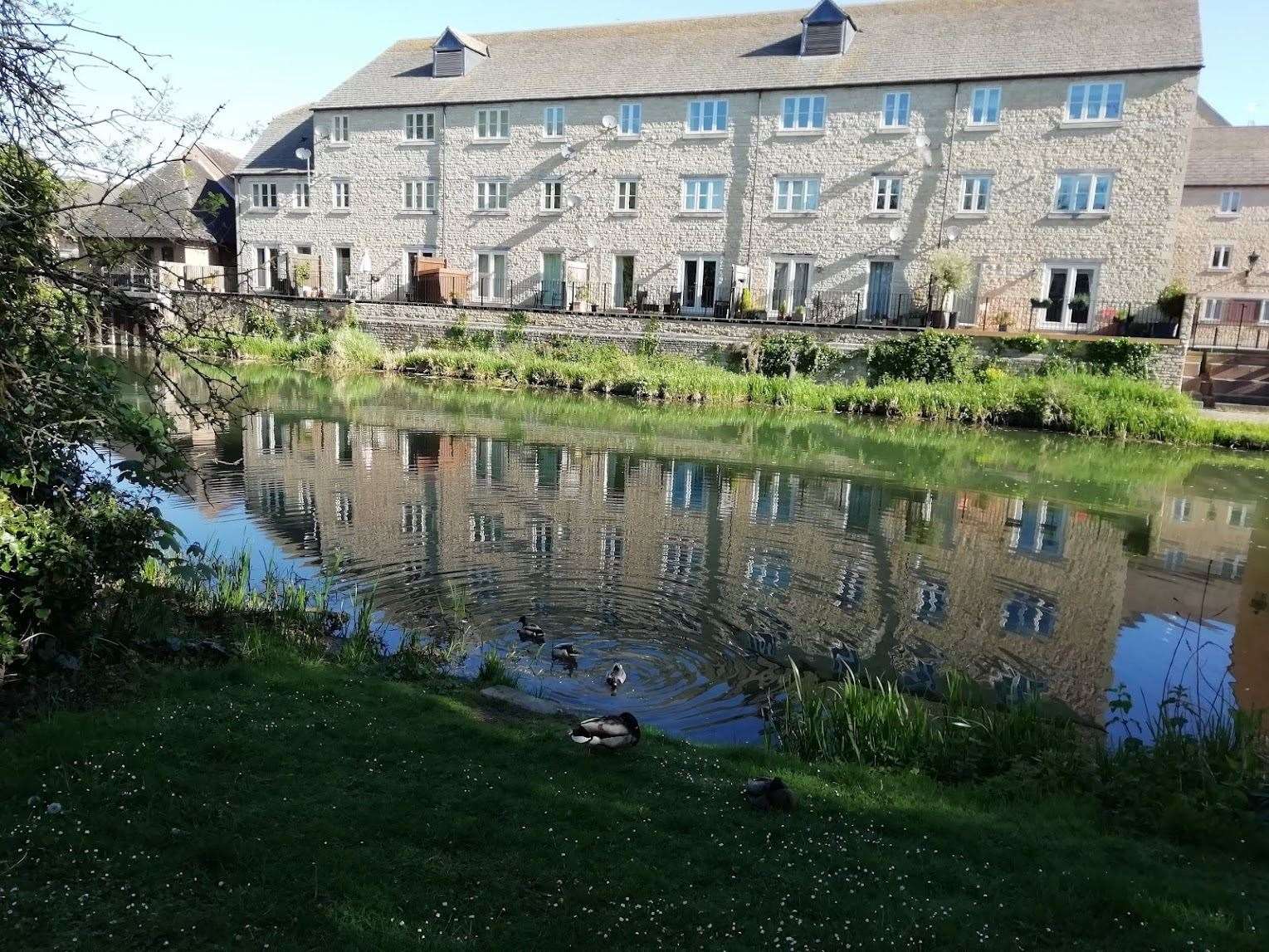 The River Welland, photographed from Water Street in Stamford