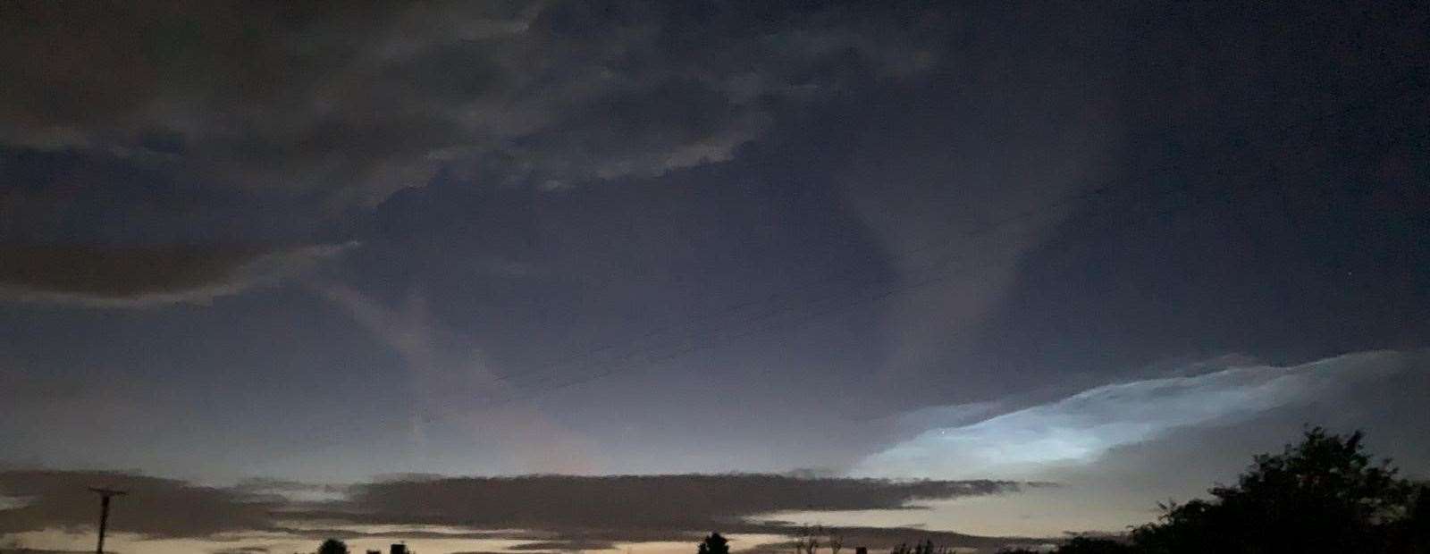 Ruth Mann took this photo of the noctilucent clouds in Gainsborough