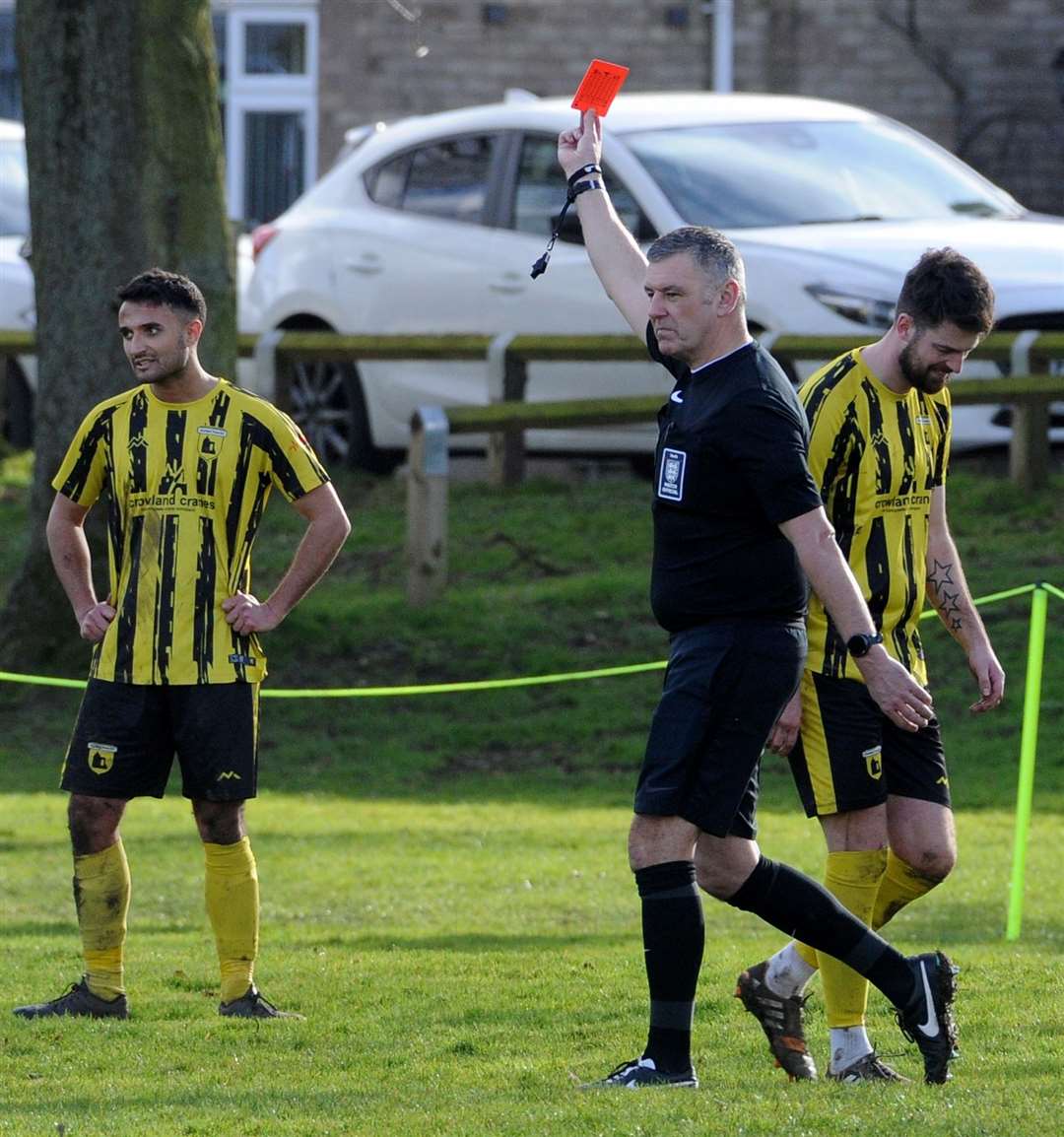 Crowland were beaten by Ruston Sports in their Lincolnshire Junior Cup semi-final. Photo: Chris Lowndes