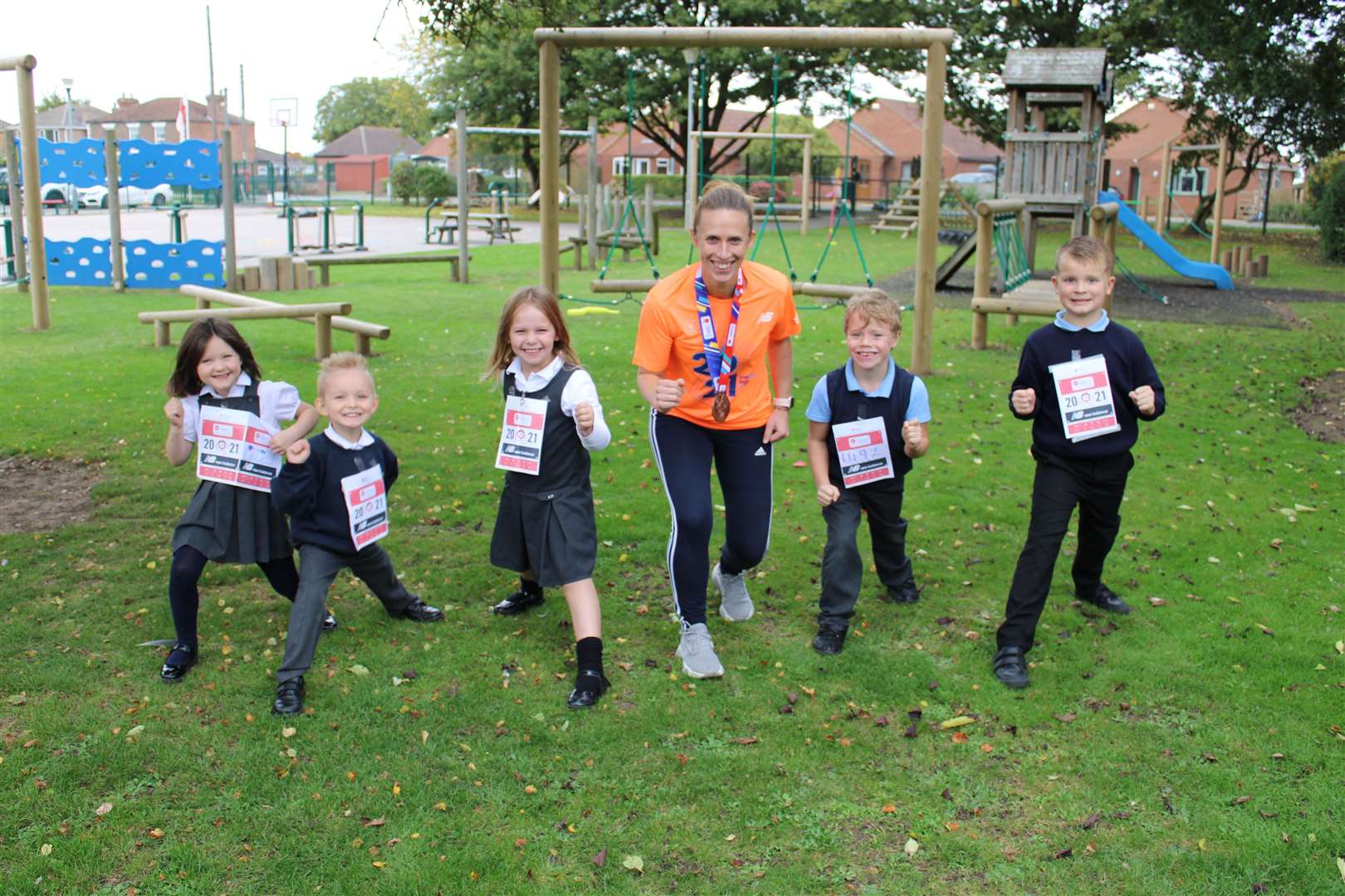 Young runners at Tydd St Mary School