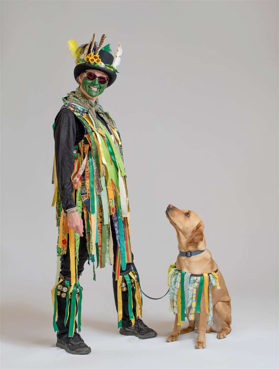 Member Jackie with her dog after their transformation. Photo: Fraser McGruer