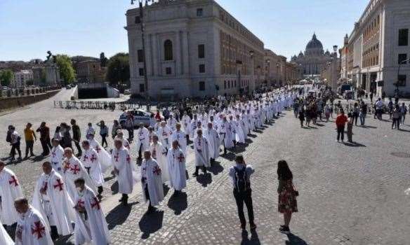 Templars walk of faith from the Vatican