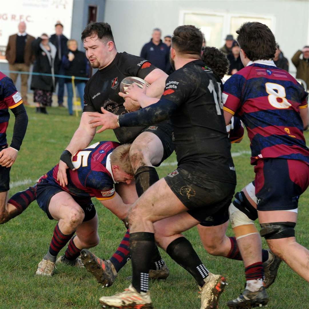 Action from Spalding's home defeat to Daventry. Photo: Chris Lowndes