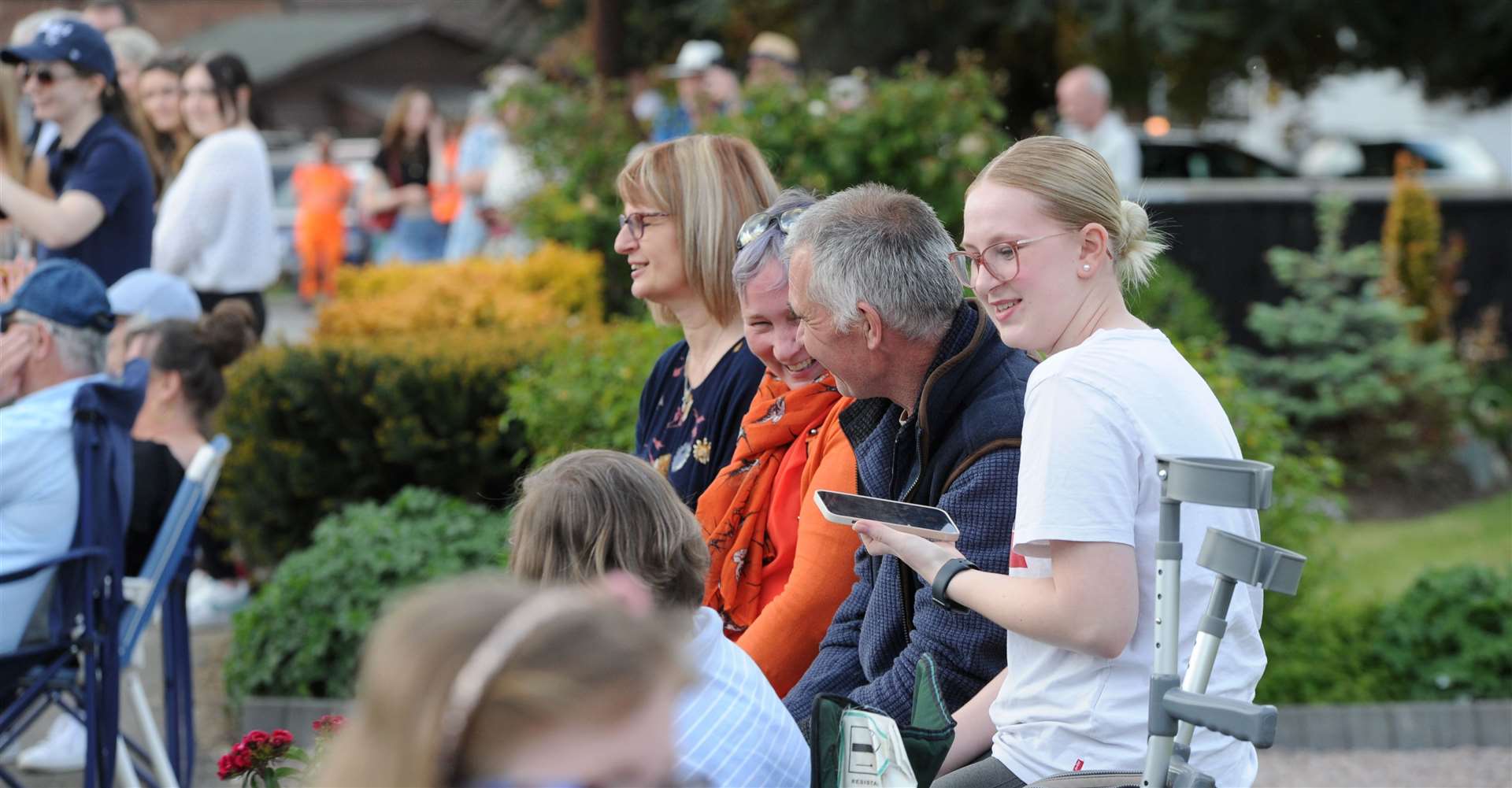 Crowds enjoy the parade