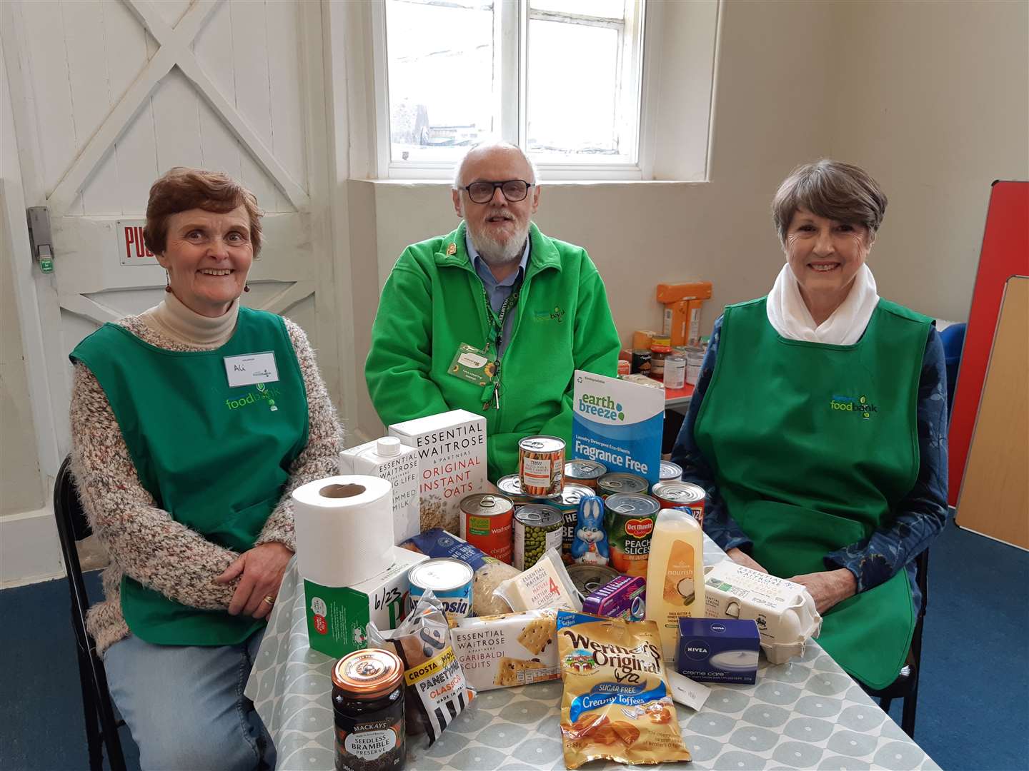 Stamford Foodbank volunteers Ali Crow, Shaun Oliver and Wendy Heaney