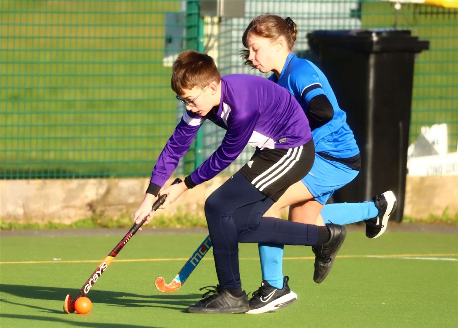 Action from the fourth of five primary school tournaments organised by Spalding Hockey Club. Photo: Nigel Cookson
