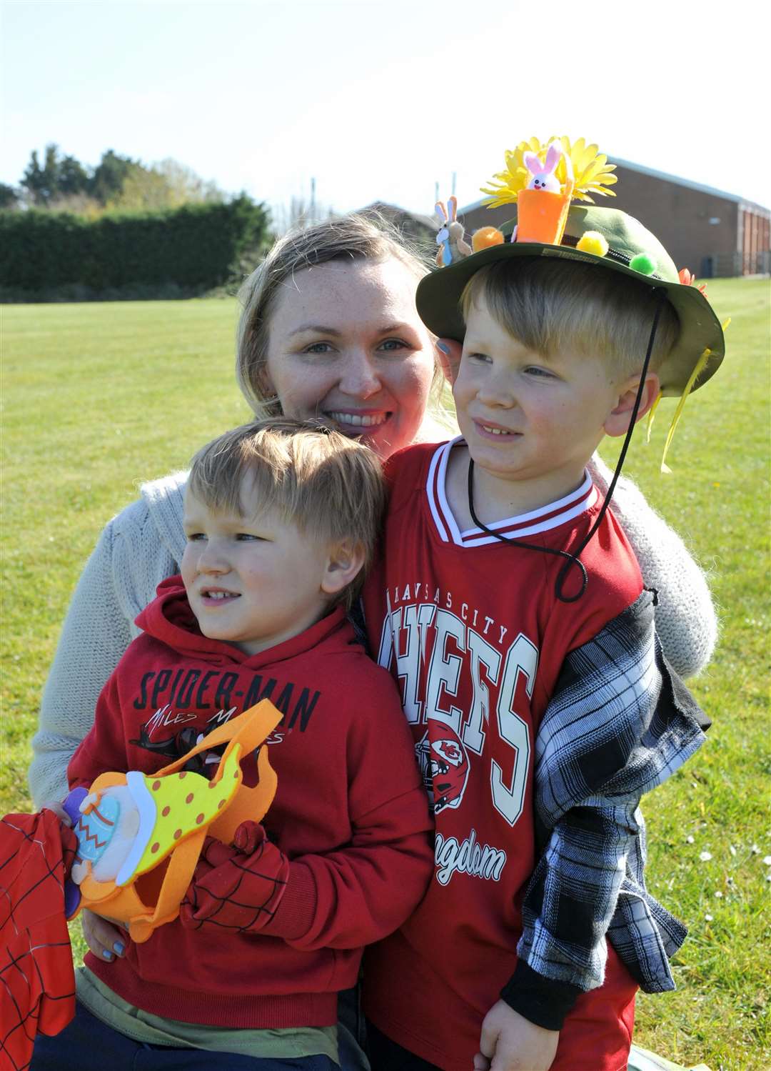 Harry, 3, James, 5, and Jenny Howlett
