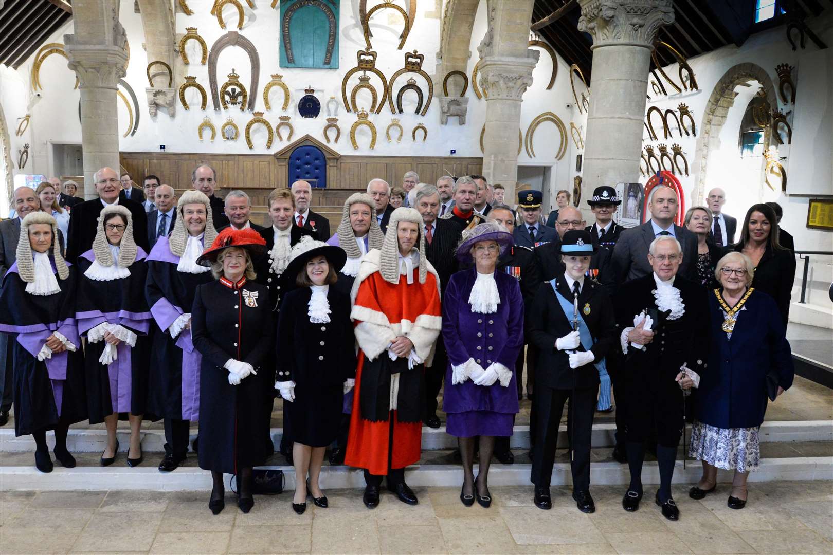 The dignitaries gather before the service. Photo: Alan Walters