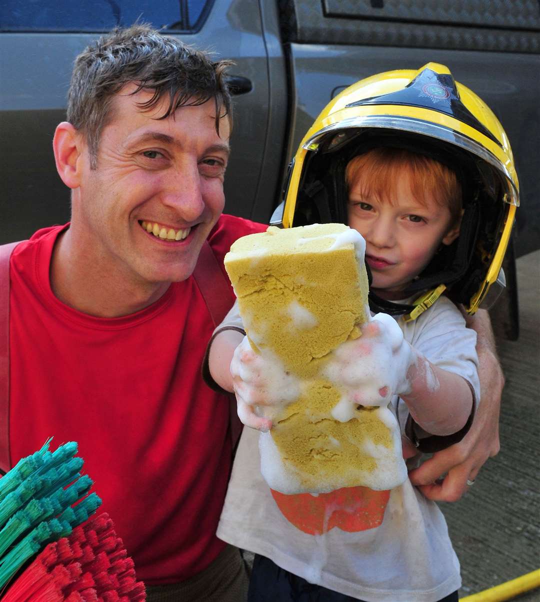 Andrew Butt with four-year-old Woody