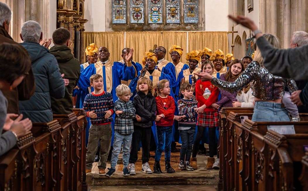 Children in the audience were invited to join in for the concert finale. Photo: Holly Cook