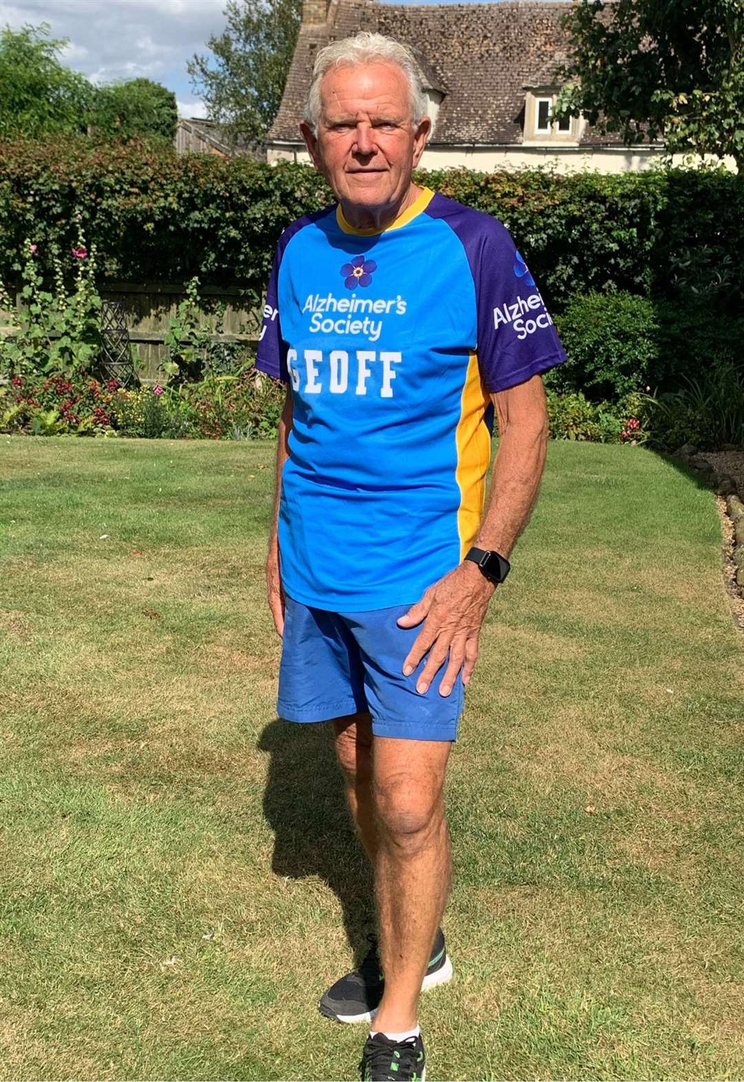 Geoff pictured before running the Great North Run for Alzheimer's Society