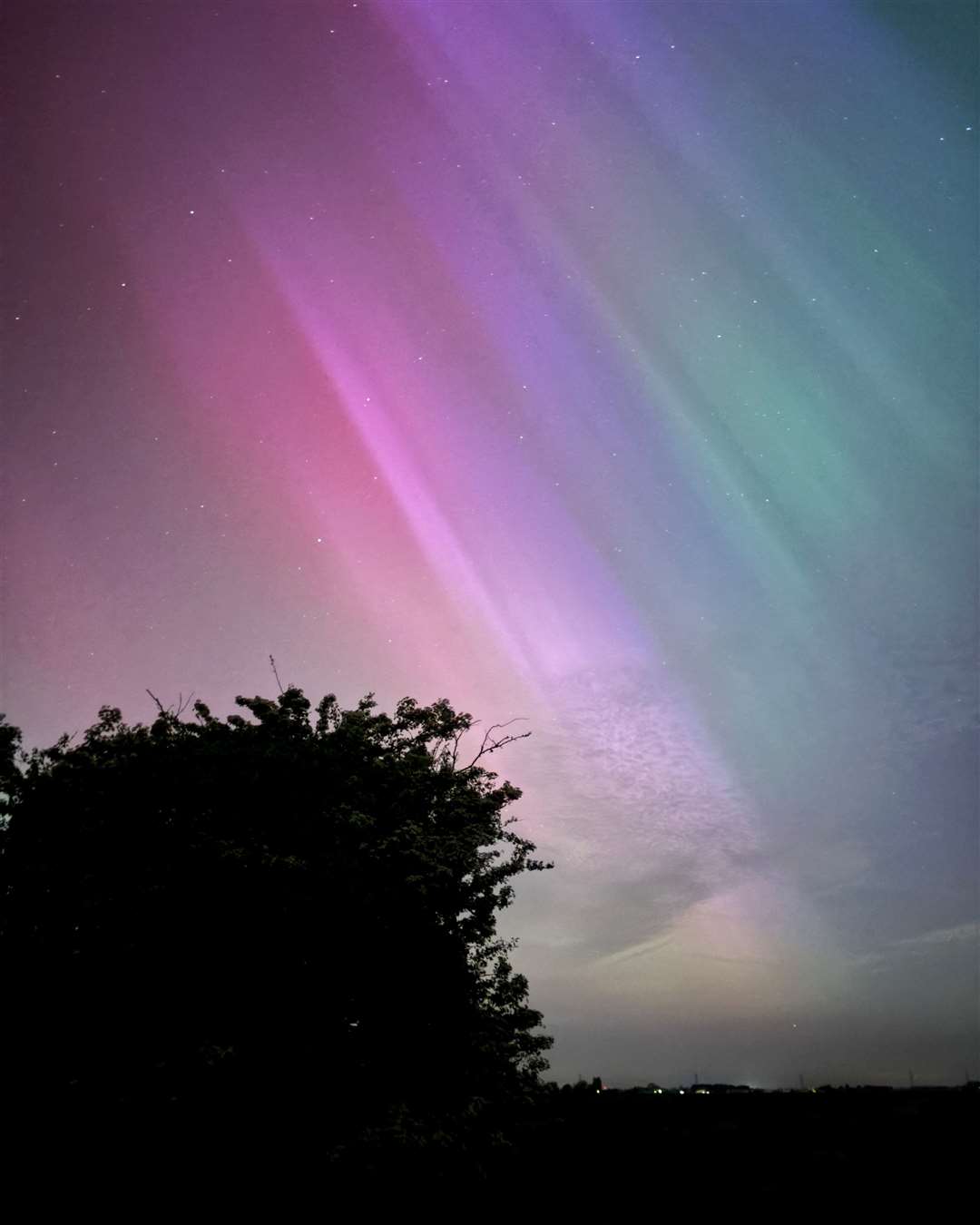 The view of the Northern Lights from Moulton Seas End. Photo: Lorna O'Dwyer