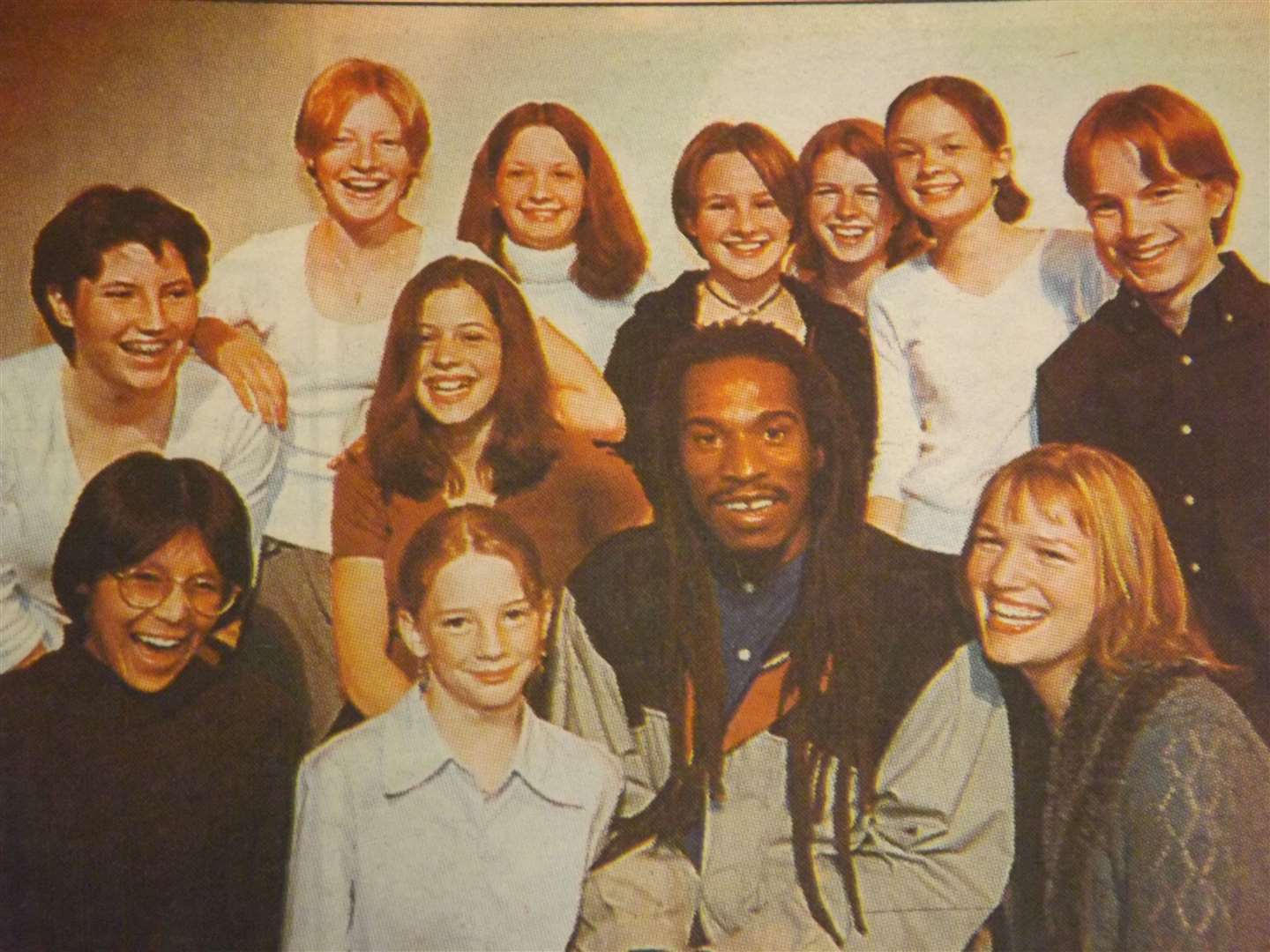25 years ago: October 30, 1998 – Top poet Benjamin Zephaniah with Bourne Grammar School students during his performance on Saturday