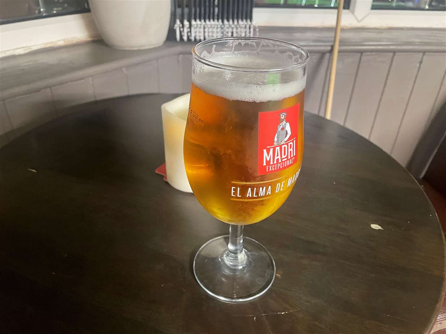 A pint of Madri it was