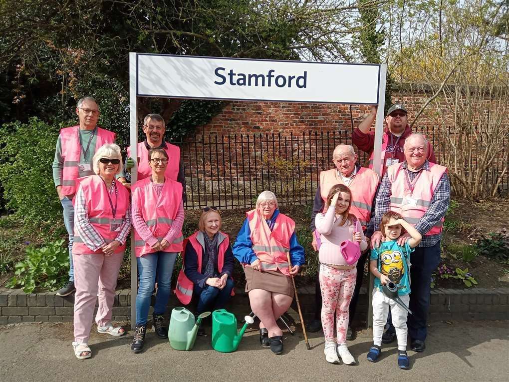 Station adopters, from left, David Biggs, Rachel Roffe, John Griggs, Debbie Biggs, Jayne Griggs, Rosemary and Roy Candish, Michelle and Wade Bidwell-Bonde, Rob Bidwell-Bonde and Steve Bonde