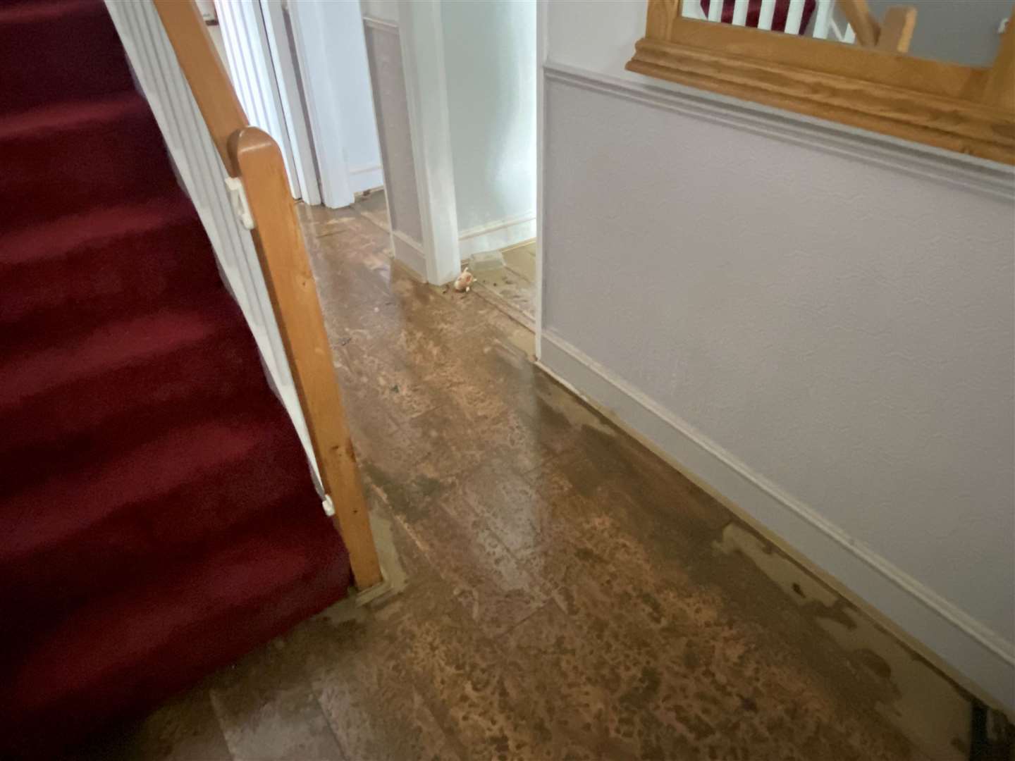 The aftermath damage in Emma Woolley's home.