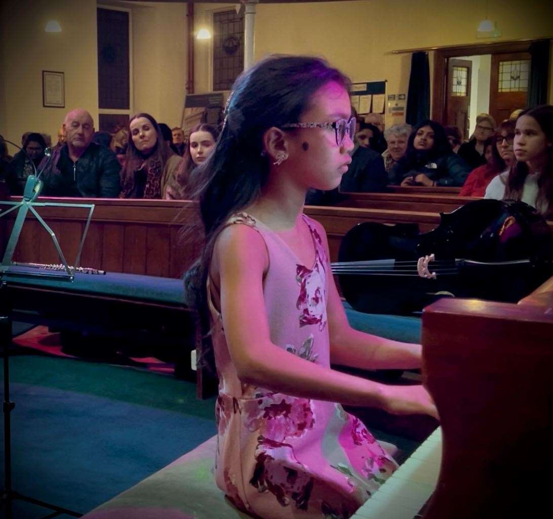 Tricia Toribio plays Greig’s Morning. Photo: Blue Cat Music School