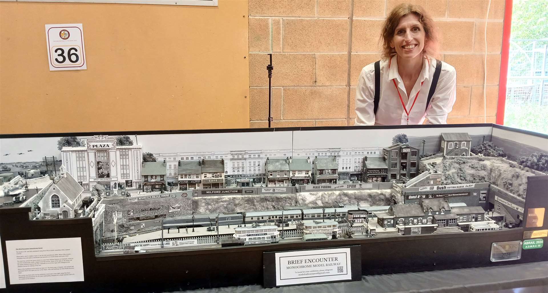 Dawn Quest with her monochrome Brief Encounter layout