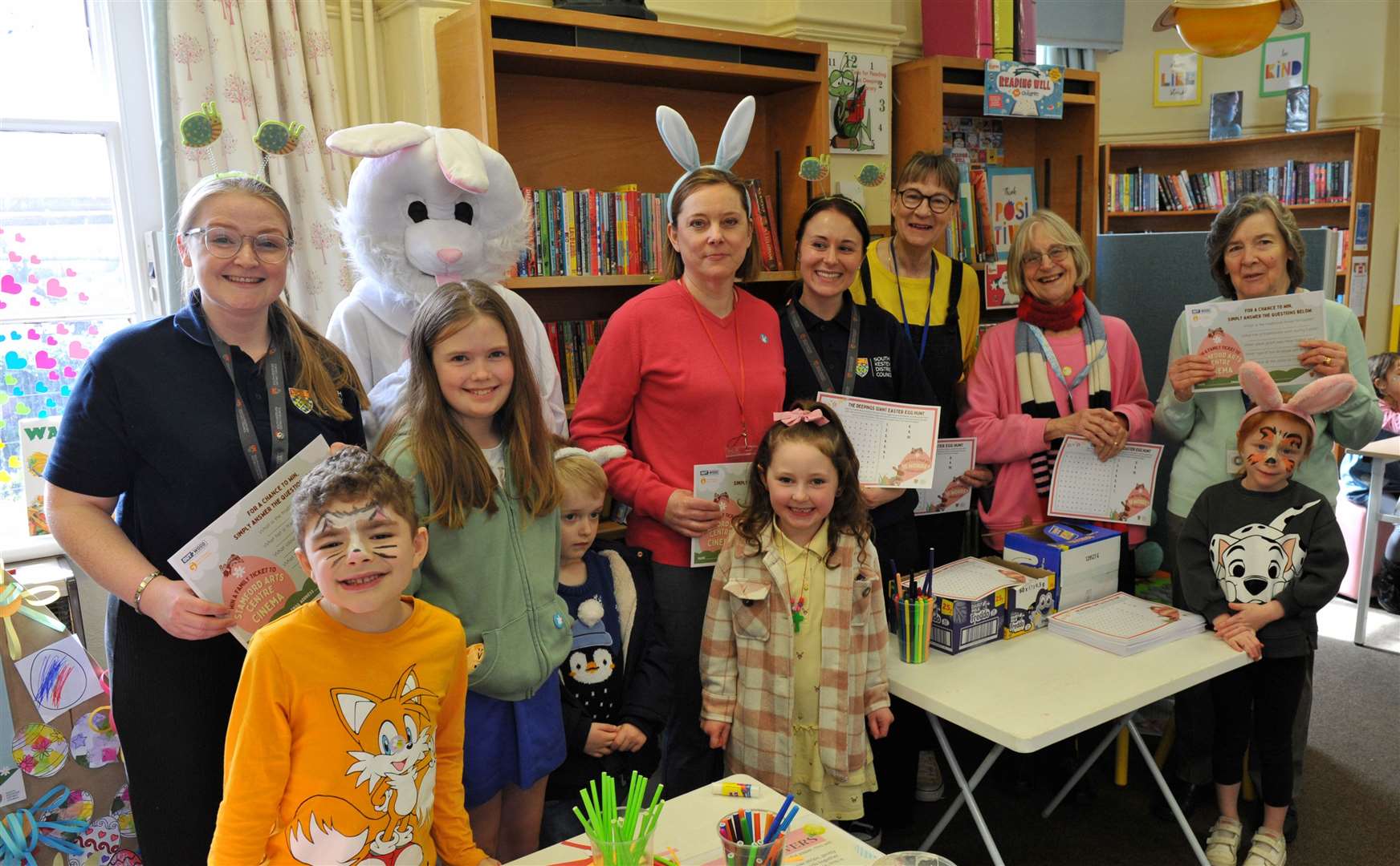 Enjoying Easter fun at Deepings Library. Photo: Chris Lowndes