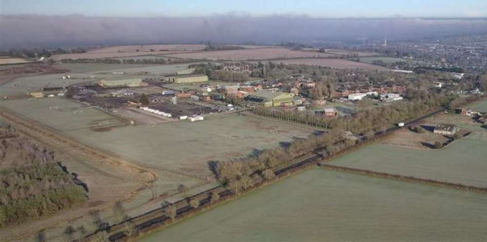 A drone shot of the Prince William of Gloucester Barracks. Photo: Paul Clark