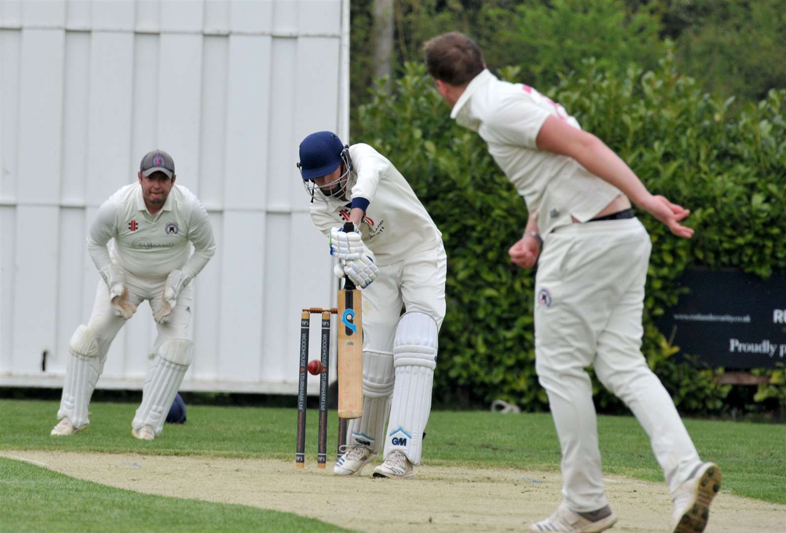 Henry Brewster of Bourne 2nds loses his wicket. Photo: Chris Lowndes