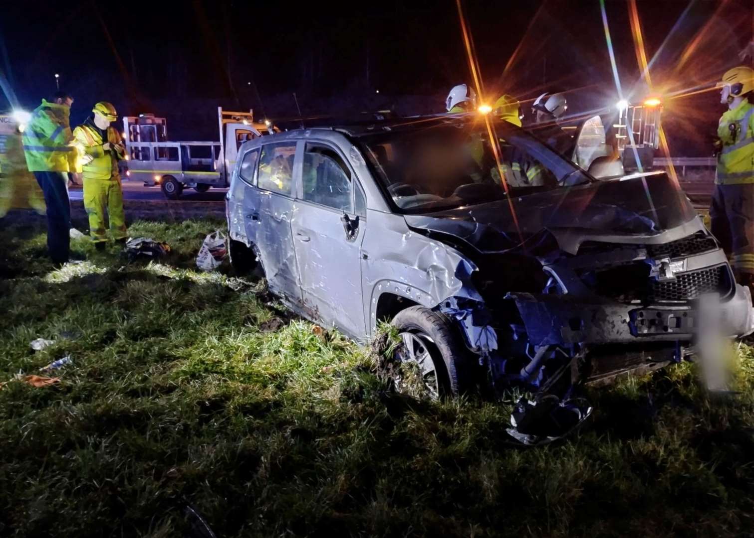A driver who crashed off the A1 at Tinwell has been arrested