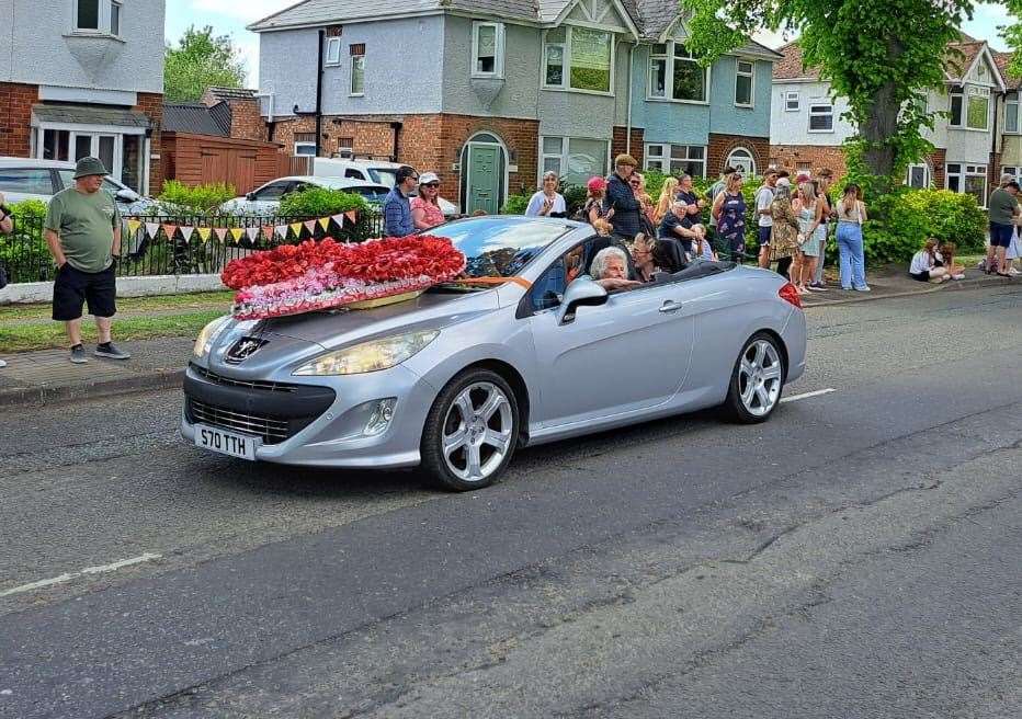 The top was down to enjoy the sunshine