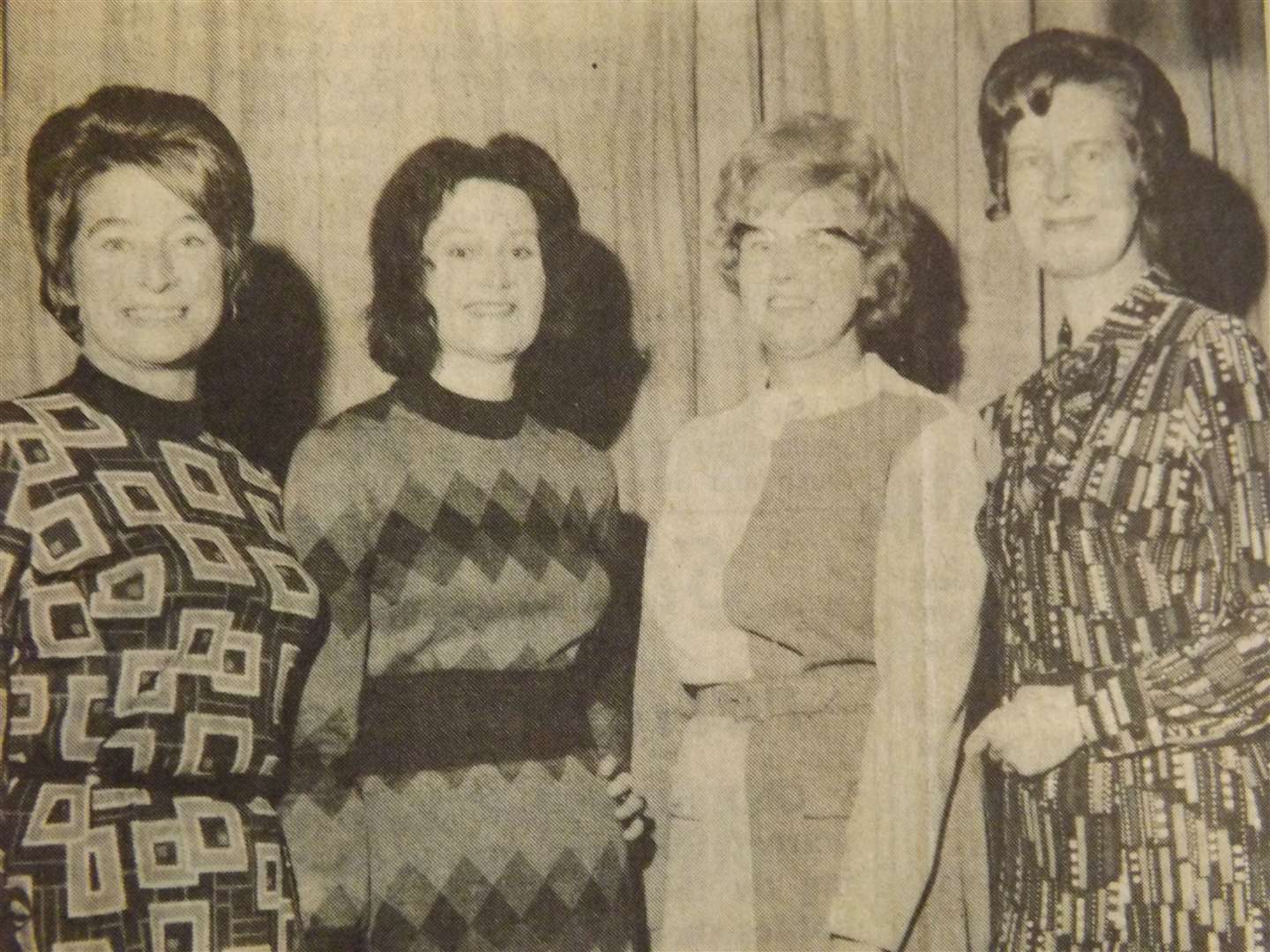50 years ago: October 26, 1973 – These four models went back to Uppingham Village College on Thursday – to model clothes. They are (from left): Mrs Jean Jesson, Mrs Rita Turner, Mrs Pat Smith and Mrs Elizabeth Prior.