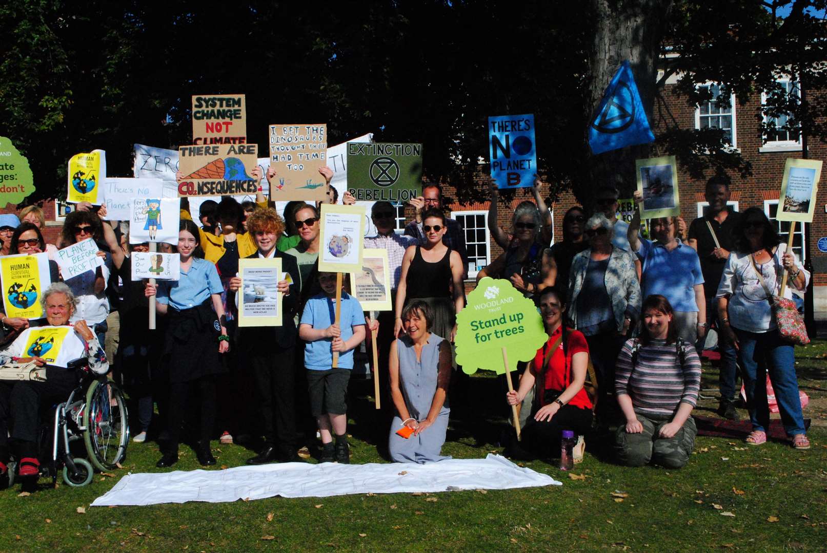Protesters have gathered in Grantham as part of a global "climate strike" day. (17067661)