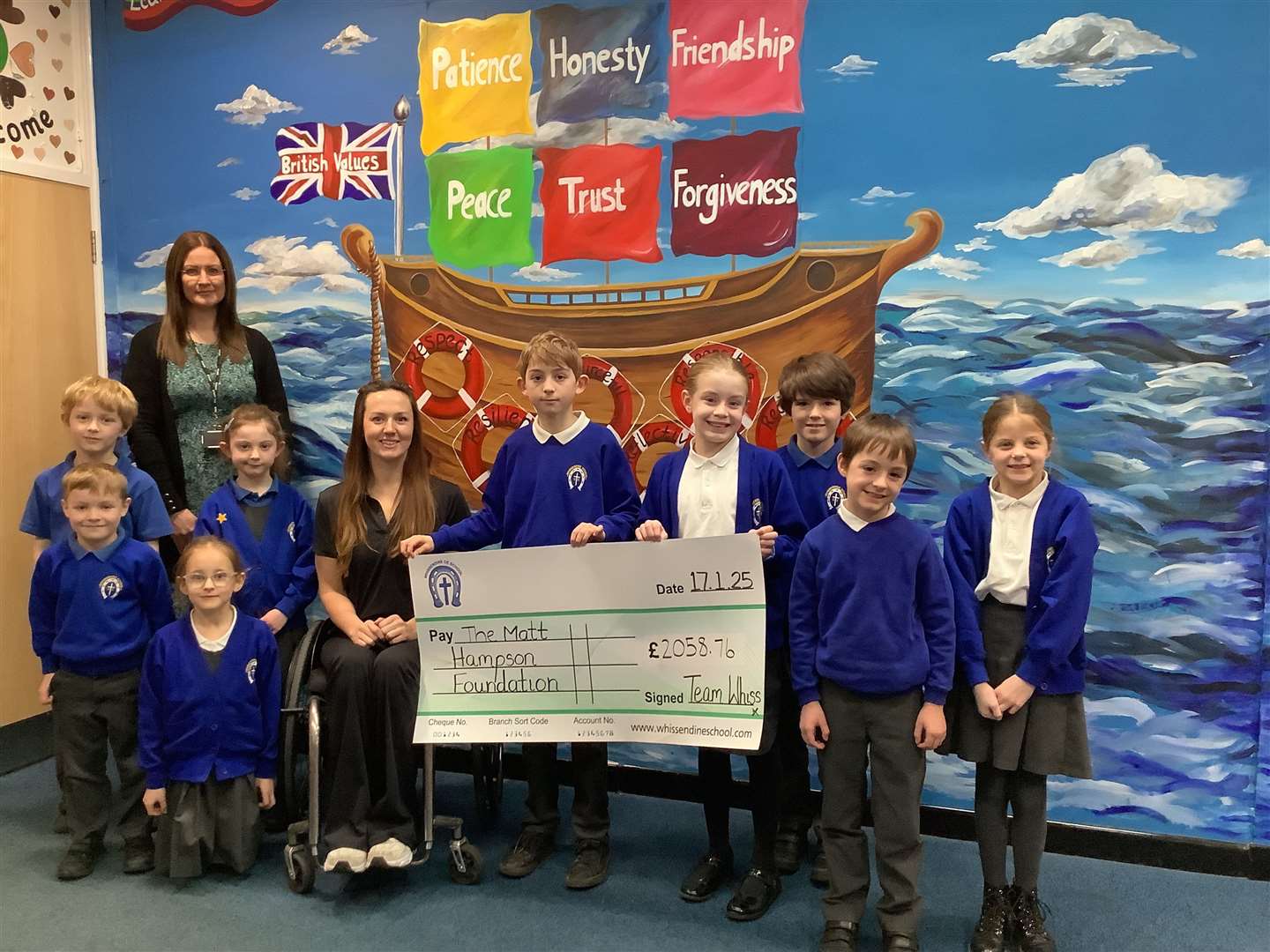 The school raised money for the Matt Hampson Foundation.