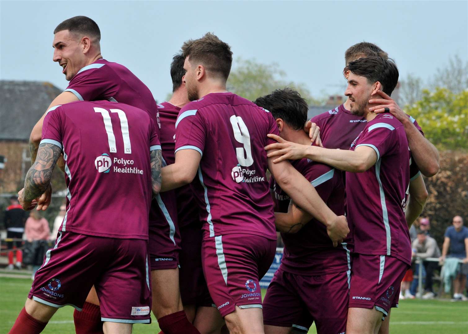 Bourne are celebrating promotion. Photo: Chris Lowndes