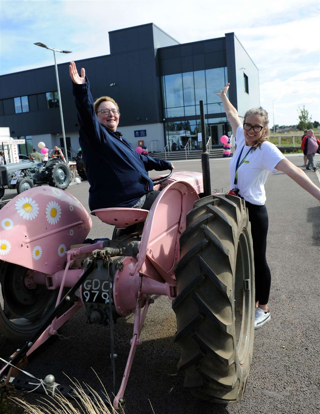 Assistant Professor Janet Belamy and Claire Hall, partnerships manager. welcome visitors to the open day at South Lincolnshire Food Enterprise Zone