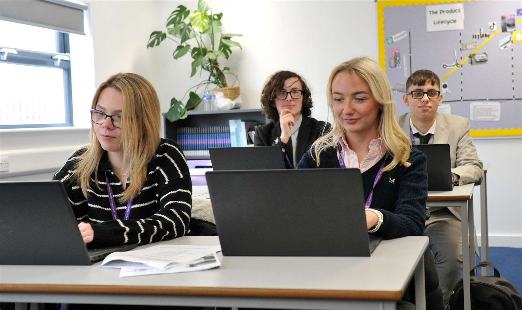 Business students at University Holbeach Academy