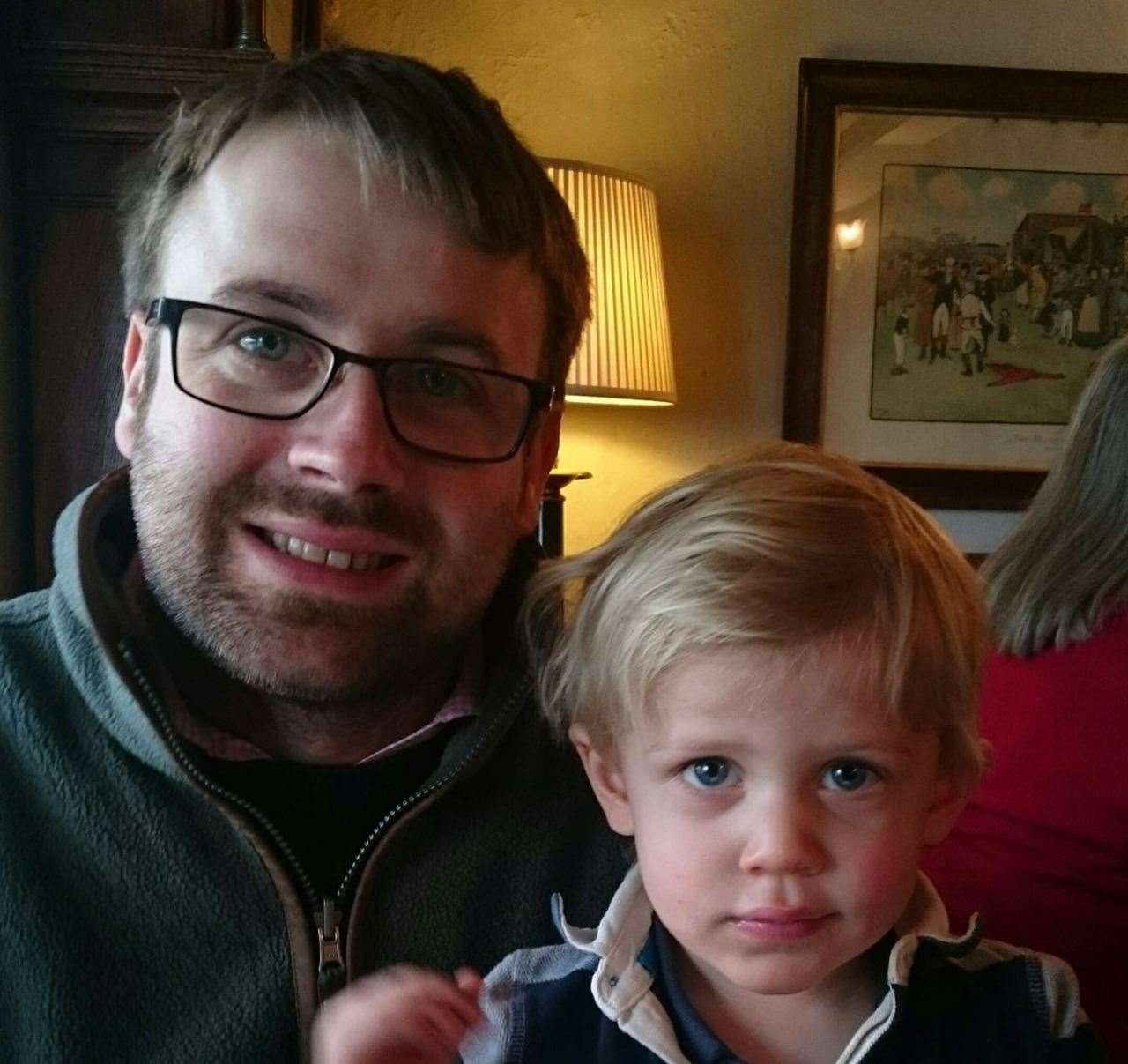 Rupert with his dad Tom.
