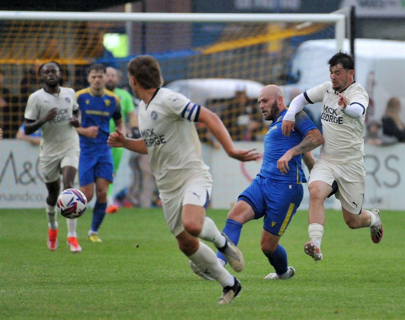 Action from Spalding's pre-season friendly with Peterborough United. Photo: Chris Lowndes