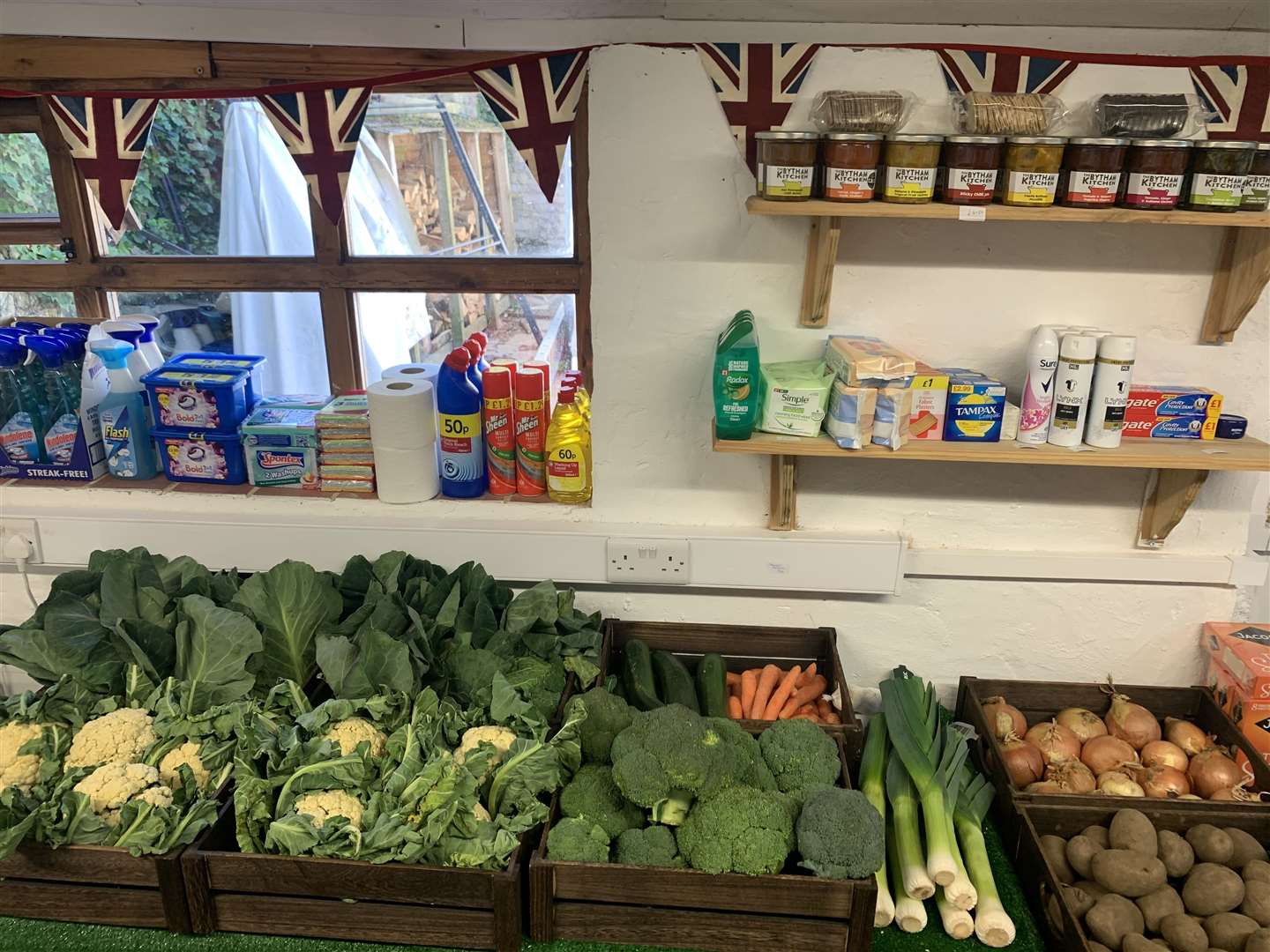 Healthy essentials for sale at the Castle Inn, Castle Bytham