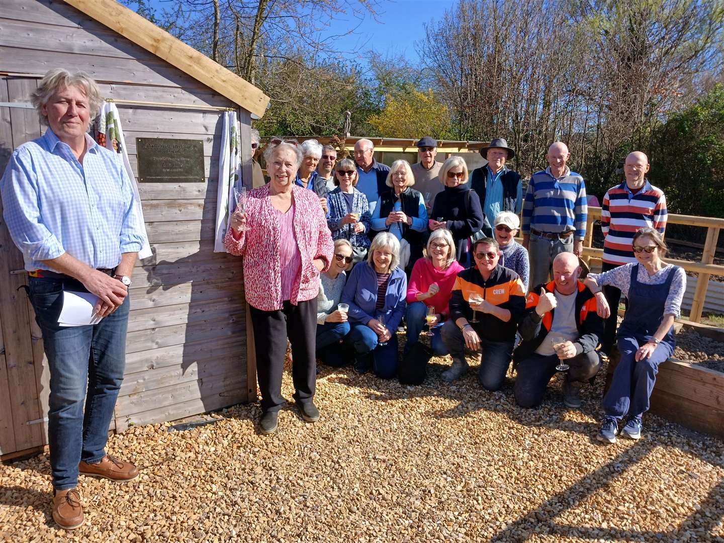 Duncan Lingard, Ann Ellis and Stamford in Bloom volunteers and partners