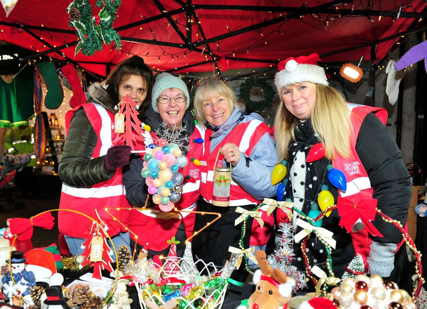 Flower Parade volunteers Claire, Tanya, Diane and Mel Photo: Chris Lowndes