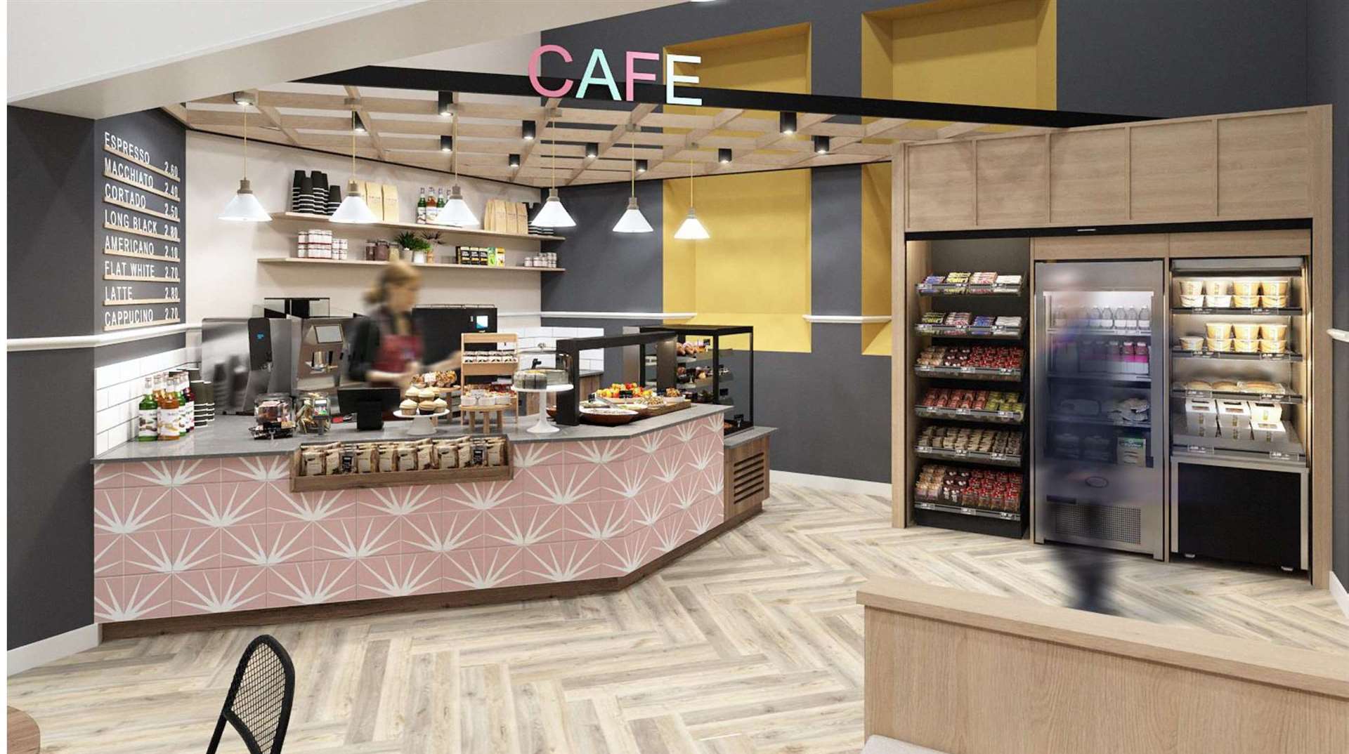 An artist's impression of a café area at Stamford Endowed Schools' sixth form in High Street St Martin's