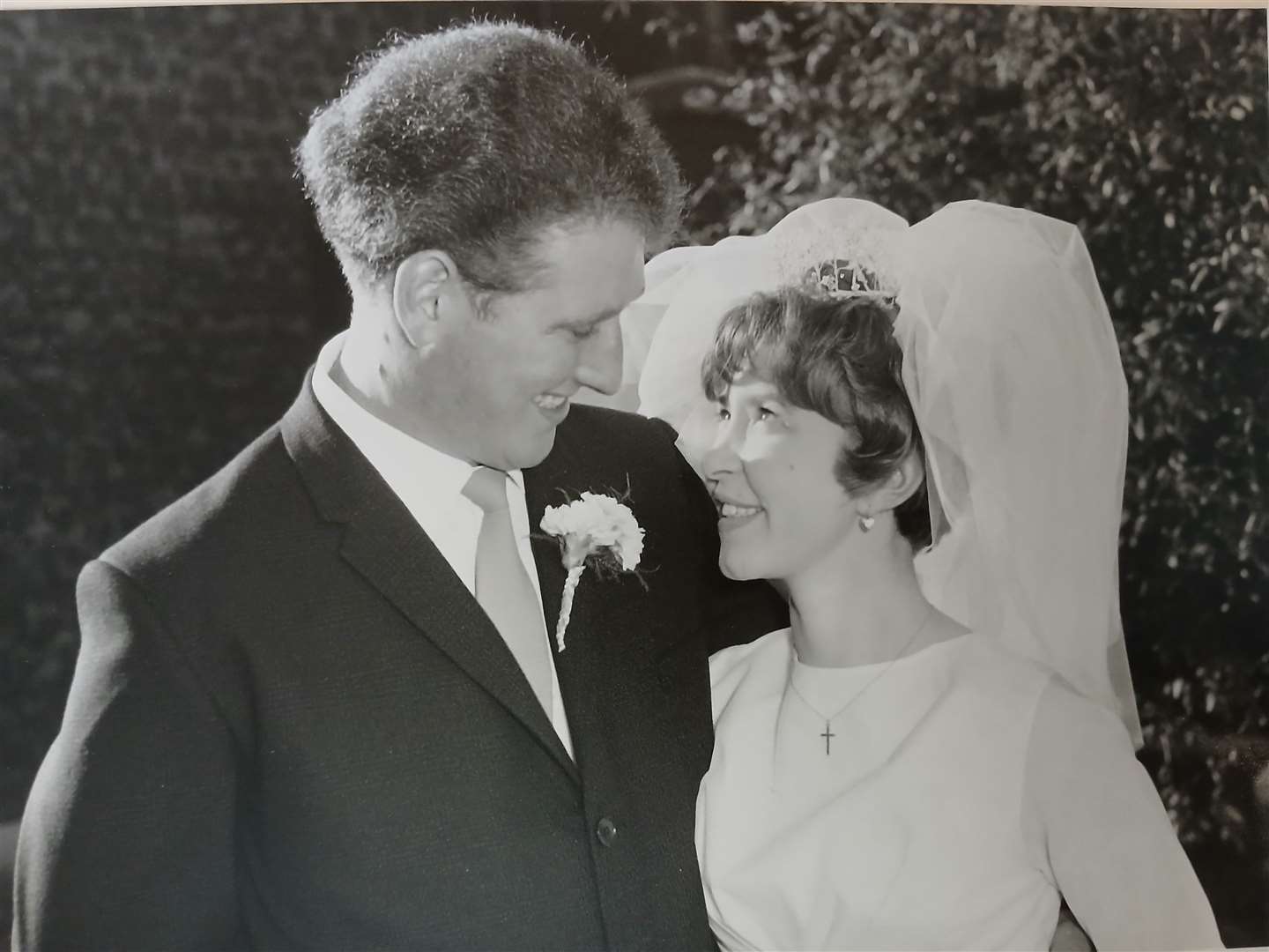 Ray and Theresa Burrows on their wedding day, October 3, 1964