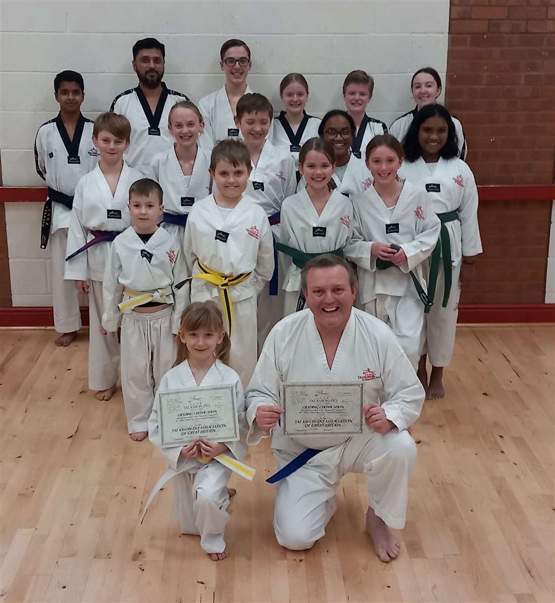 Spalding students at the Mark Farnham Schools of Tae Kwon Do