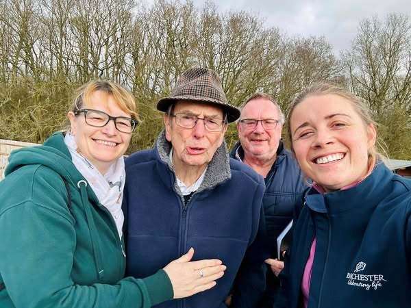 Michael Sidwell was supported by Tixover House staff on the visit